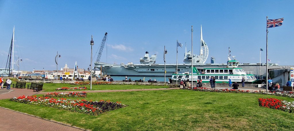 HMS Prince of Wales arriving Portsmouth. photo courtesy of Steve Wenham